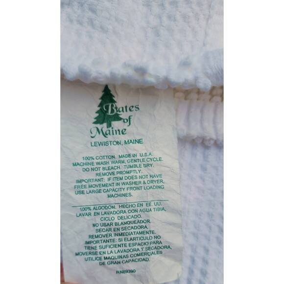 Bates Of Maine Bedspread Matelasse Blanket Full Queen Vintage White 100% Cotton - Picture 5 of 9